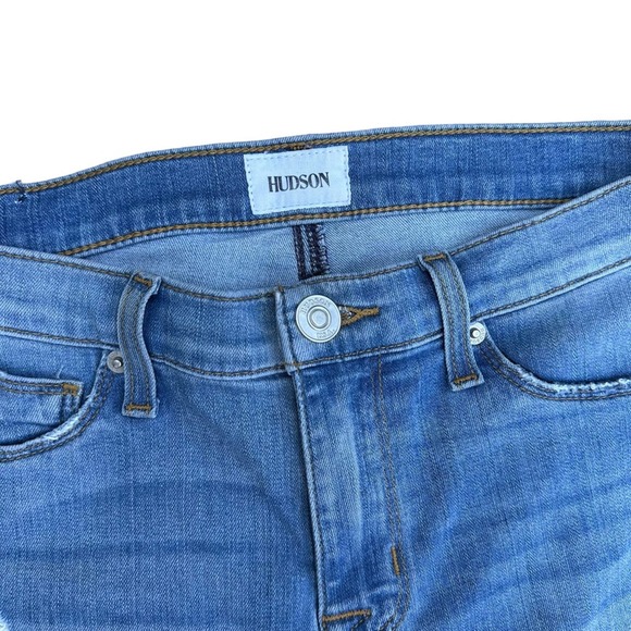 Hudson Super Skinny Jeans Womens Mid Rise Distressed Ankle Stretch 25 - Picture 3 of 15
